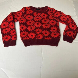 Splendid x margherita Kids Red daisy crewneck sweater sz 3T